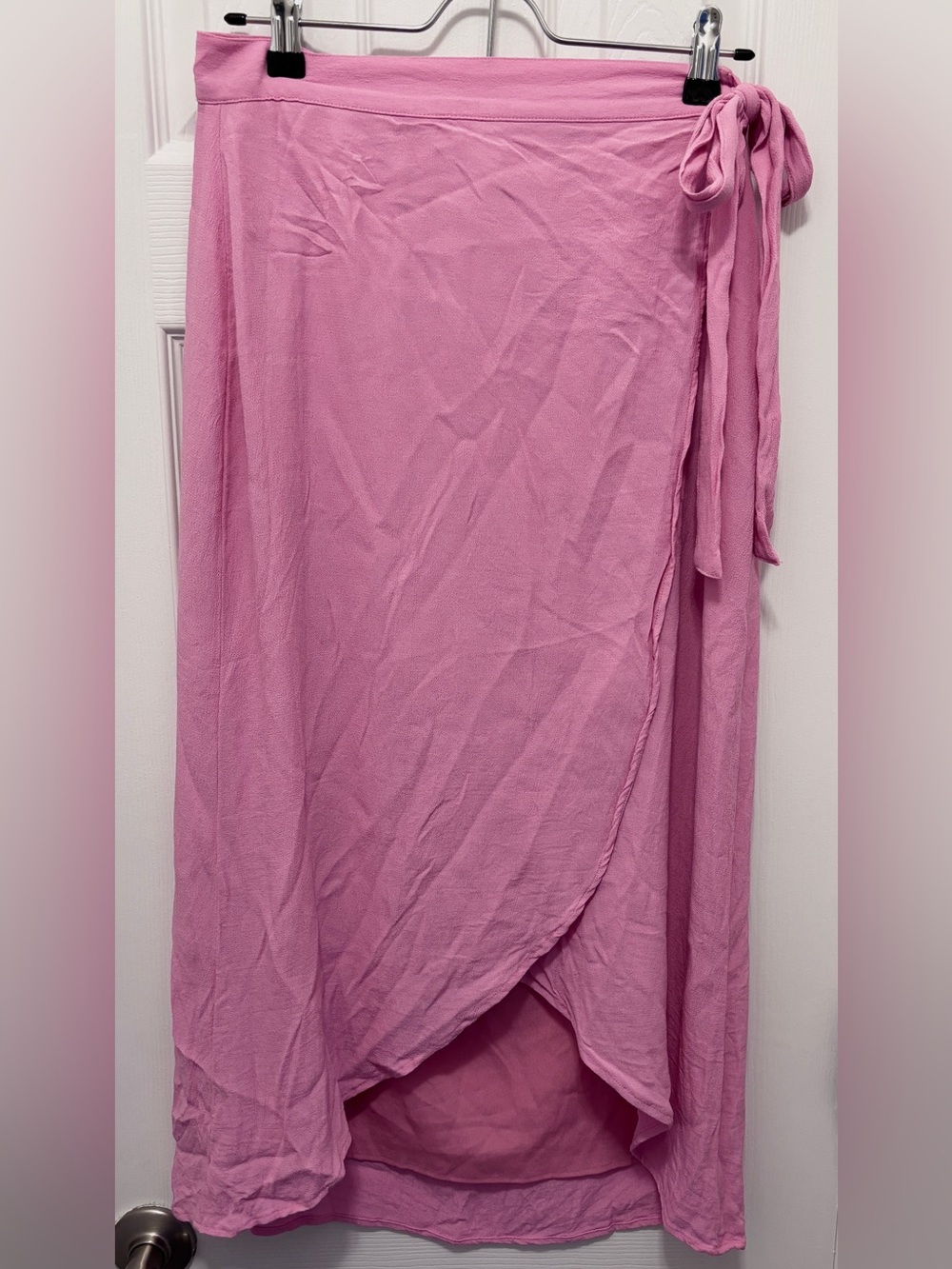 American Eagle Outfitters Pink Asymmetrical Wrap Skirt